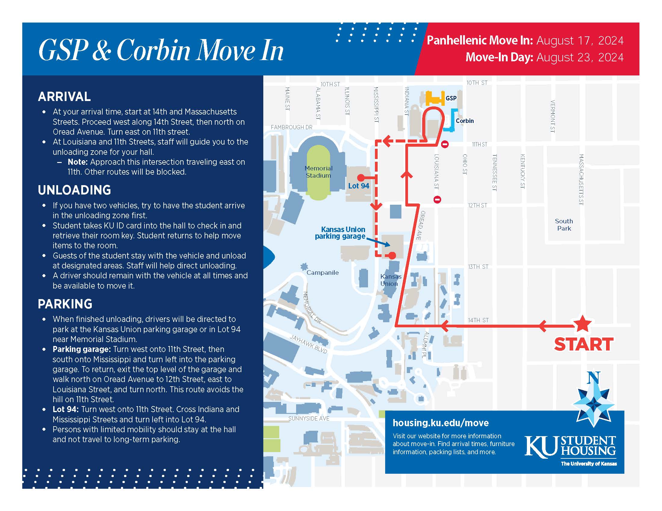 GSP Corbin Move In Housing & Residence Life